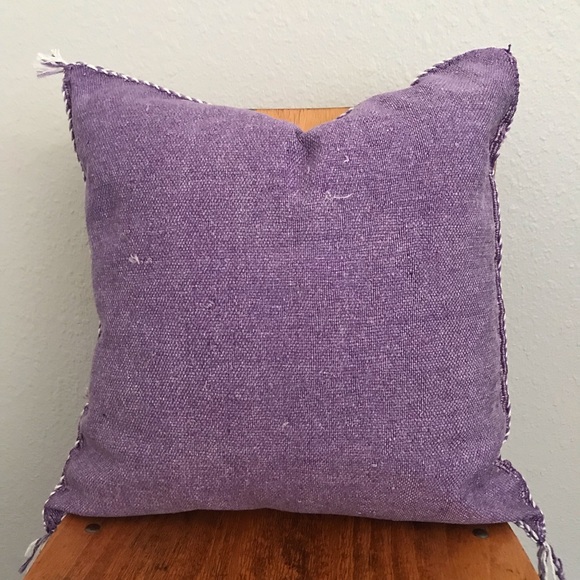 Moroccan Sabra Silk Cactus Silk Pillow in Purple - Picture 2 of 4